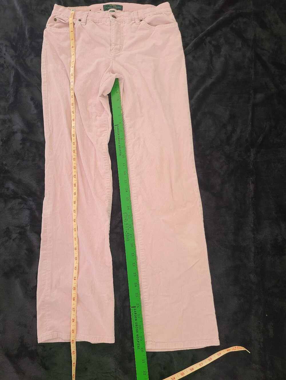 Lauren Ralph Lauren Classic Straight Corduroy Pants Pink Women's Size 8 Y2k Vgt
